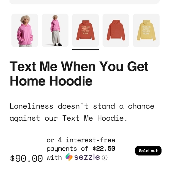 Text Me When You Get Home Hoodie - Picture 2 of 7